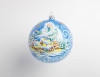 С1902/2 Стеклянный шар Метелица 115 мм., голубой,  Ёлочка