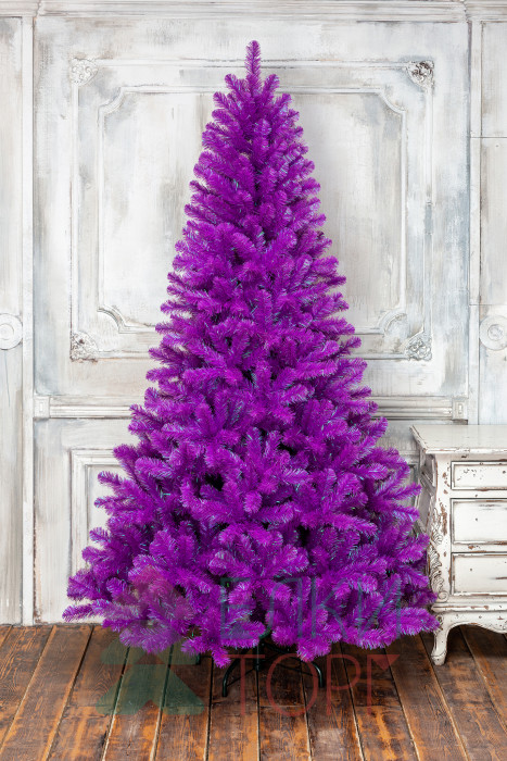 Искусственная елка Искристая 240 см., фиолетовая, мягкая хвоя, ЕлкиТорг (154240) оптом оптом