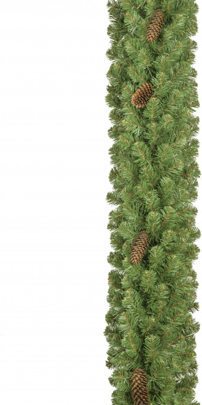 Хвойная гирлянда Снежная королева с шишками 270*20 см., ПВХ, ЕлкиТорг (23002) оптом