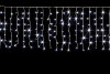 Светодиодный занавес с мерцающим диодом 5*0.7 м., 350 холодных белых LED ламп, белый провод, Winner Light (w.03.6W.350+)