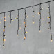 Светодиодная бахрома с колпачком 3,1*0,5 м., 120 желтых LED ламп, каучуковый черный провод, LTC (LL120-1-2Y) 