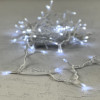 Светодиодная нить 100 белых LED ламп с мерцанием, 10 м., 24В., прозрачный провод ПВХ, LTC (PST100BLW-10-1W)