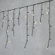 Гирлянда Бахрома 3,1*0,5 м., 24В., 150 тепло-белых LED ламп, провод черный ПВХ, IP54, LTC (PIL150-11-1WW) 