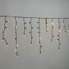 Светодиодная бахрома 3,1*0,5 м., 120 LED, тепло-белый, мерцание, черный провод каучук, LTC (ECO120BLW-1-2WW)