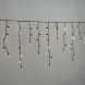 Светодиодная бахрома 3,1*0,5 м., 120 LED, тепло-белый, мерцание, черный провод каучук, LTC (ECO120BLW-1-2WW) 