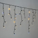 Светодиодная бахрома 3,1*0,5 м., 120 LED, тепло-белый, мерцание, черный провод каучук, LTC (ECO120BLW-1-2WW) 