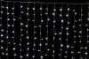 Занавес с контроллером 1.5*1 м., 220V, 100 холодных белых LED ламп, соединяемый, прозрачный провод, Winner (w.03.5T.100+)