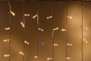 Светодиодный занавес 300 теплых белых LED ламп, 2*1.5 м., мерцание, белый провод ПВХ, Teamprof (TPF-CS2*1.5F-CW/WW)