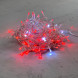 Светодиодная нить 100 красных LED ламп с мерцанием, 10 м., 24В, прозрачный провод ПВХ, LTC (PST100BLW-10-1R) 