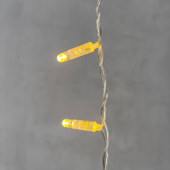 Светодиодная бахрома с колпачком 3,1*0,5 м., 120 теплых белых LED ламп, прозрачный провод ПВХ, IP65, LTC (PIL120CAP-10-2WW) 