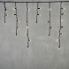 Светодиодная бахрома с колпачком 3,1*0,5 м., 120 теплых белых LED ламп, каучуковый черный провод, LTC (LL120-1-2WW) 