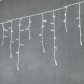 Светодиодная бахрома с колпачком 3,1*0,5 м., 120 холодных белых LED ламп, мерцание, каучуковый белый провод, LTC (LL120BLW-8-2W) 