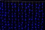 Занавес с контроллером 1.5*1 м., 220V, 100 синих LED ламп, соединяемый, прозрачный провод, Winner (B.03.5T.100+)
