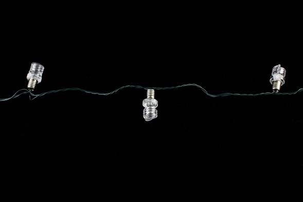 Светодиодная нить Лампочка 8 м., 40 разноцветных LED ламп, зеленый провод, Winner Light (m.01.5G.40+(12)) 