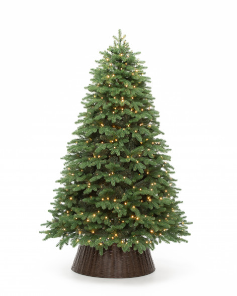 Искусственная елка Парижанка 300 см., 1030 теплых белых LED ламп, литая хвоя+ПВХ, ЕлкиТорг (138300) оптом