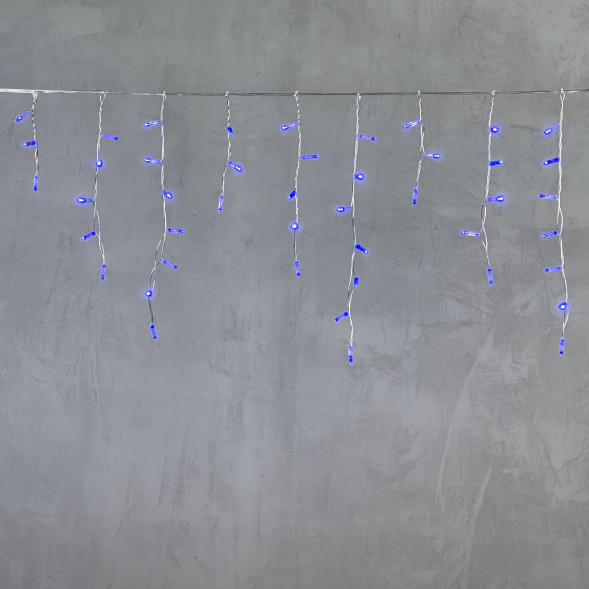  Светодиодная бахрома с колпачком 3,1*0,5 м., 120 синих LED ламп, прозрачный провод ПВХ, IP65, LTC (PIL120CAP-10-2B) 