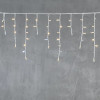 Светодиодная бахрома с колпачком 3,1*0,5 м., 120 теплых белых LED ламп, мерцание, каучуковый белый провод, LTC (LL120BLW-8-2WW)