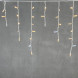 Светодиодная бахрома с колпачком 3,1*0,5 м., 120 теплых белых LED ламп, мерцание, каучуковый белый провод, LTC (LL120BLW-8-2WW) 