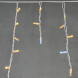 Светодиодная бахрома с колпачком 3,1*0,5 м., 120 теплых белых LED ламп, мерцание, каучуковый белый провод, LTC (LL120BLW-8-2WW) 