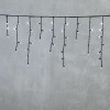 Светодиодная бахрома с колпачком 3,1*0,5 м., 120 холодных белых LED ламп, мерцание, каучуковый черный провод, LTC (LL120BLW-1-2W)