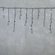 Светодиодная бахрома с колпачком 3,1*0,5 м., 120 холодных белых LED ламп, мерцание, каучуковый черный провод, LTC (LL120BLW-1-2W) 