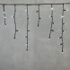 Светодиодная бахрома с колпачком 3,1*0,5 м., 120 холодных белых LED ламп, мерцание, каучуковый черный провод, LTC (LL120BLW-1-2W) 