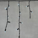 Светодиодная бахрома с колпачком 3,1*0,5 м., 120 холодных белых LED ламп, мерцание, каучуковый черный провод, LTC (LL120BLW-1-2W) 