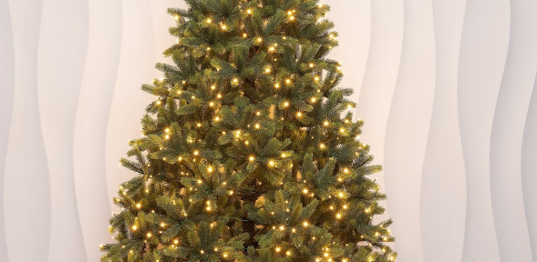 Искусственная елка Рождественская 210 см., 100% литая хвоя., 570 теплых белых Led ламп, ЕлкиТорг (63210) оптом