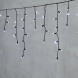  Светодиодная бахрома с колпачком 3,1*0,5 м., 120 холодных белых LED ламп, черный провод ПВХ, IP65, LTC (PIL120CAP-11-2W)  