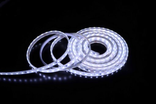 Светодиодная лента Комета 5 м., 300 LED, 24В, белая, прозрачный силикон, IP67, TeamProf (TPF-K2-5050-60-24V-W) 