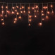Светодиодная гирлянда бахрома 3*0.5 м., 3 батарейки типа D 4.5V, 100 LED ламп орнжево-розового цвета, прозрачный силикон, LTC (ECC100-10-HGB) 