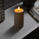 Светодиодная свеча бежевая 7×15×7 см., пластик, батарейки ААх2, Luazon Lighting (9907600) 