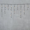  Светодиодная бахрома с колпачком 3,1*0,5 м., 120 теплых белых LED ламп, черный провод ПВХ, IP65, LTC (PIL120CAP-11-2WW) 