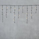  Светодиодная бахрома с колпачком 3,1*0,5 м., 120 теплых белых LED ламп, черный провод ПВХ, IP65, LTC (PIL120CAP-11-2WW)  