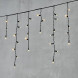  Светодиодная бахрома с колпачком 3,1*0,5 м., 120 теплых белых LED ламп, черный провод ПВХ, IP65, LTC (PIL120CAP-11-2WW)  