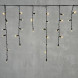  Светодиодная бахрома с колпачком 3,1*0,5 м., 120 теплых белых LED ламп, черный провод ПВХ, IP65, LTC (PIL120CAP-11-2WW)  