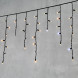 Светодиодная бахрома с колпачком 3,1*0,5 м., 120 экстра теплых белых LED ламп, мерцание, каучуковый черный провод, LTC (LL120BLW-1-2EWW) 