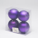 Набор пластиковых шаров Глория 100 мм., фиолетовый матовый, 4 шт., ЕлкиТорг (150410) оптом