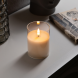 Светодиодная свеча белая 7.5×10×7.5 см., воск, пластик, батарейки АААх3, Luazon Lighting (9907627) 