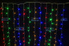 Занавес с мерцающим диодом 1.5*1.5 м., 220V, 160 разноцветных LED ламп, соединяемый, прозрачный провод, Winner Light (m.03.5T.160+)