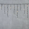 Светодиодная бахрома с колпачком 3,1*0,5 м., 120 теплых белых LED ламп, мерцание, каучуковый черный провод, LTC (LL120BLW-1-2WW)