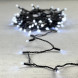 Светодиодная гирлянда с колпачком 100 холодных белых LED ламп 10 м., 24В., черный провод ПВХ, IP65, LTC (PST100CAP-11-1W) 