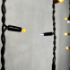 Светодиодная бахрома с колпачком 3,1*0,5 м., 120 желтых белых LED ламп, мерцание, каучуковый черный провод, LTC (LL120BLW-1-2Y) 