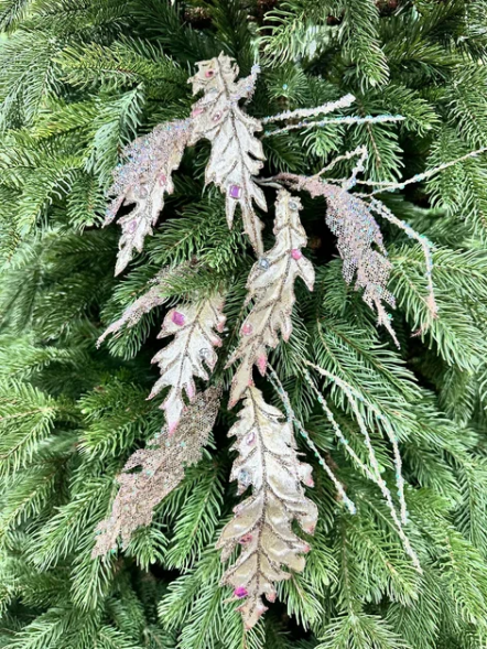 Ветвь Аканта персиково-серебристая 84 см., 1 шт., Christmas DeLuxe (86669) 