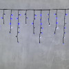 Светодиодная бахрома с колпачком 3,1*0,5 м., 120 синих LED ламп, мерцание, каучуковый черный провод, LTC (LL120BLW-1-2B)