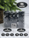 Набор пластиковых шаров Гамма 46 шт., черный, Christmas DeLuxe (86016-88074) 