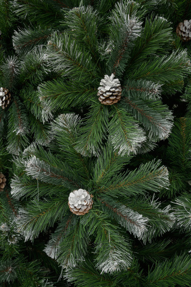 Елка Снежная королева заснеженная с шишками 3 м., интерьерная, ствольная, ПВХ. ЕлкиТорг (71300) оптом