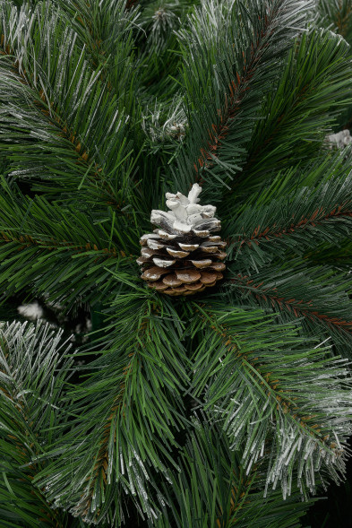 Елка Снежная королева заснеженная с шишками 3 м., интерьерная, ствольная, ПВХ. ЕлкиТорг (71300) оптом