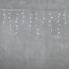  Светодиодная бахрома с колпачком 4,9 x 0,5 м белая 220В, 200 LED, провод прозрачный ПВХ, IP65, LTC  (PIL200CAP-10-2W)