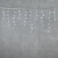  Светодиодная бахрома с колпачком 4,9 x 0,5 м белая 220В, 200 LED, провод прозрачный ПВХ, IP65, LTC  (PIL200CAP-10-2W)